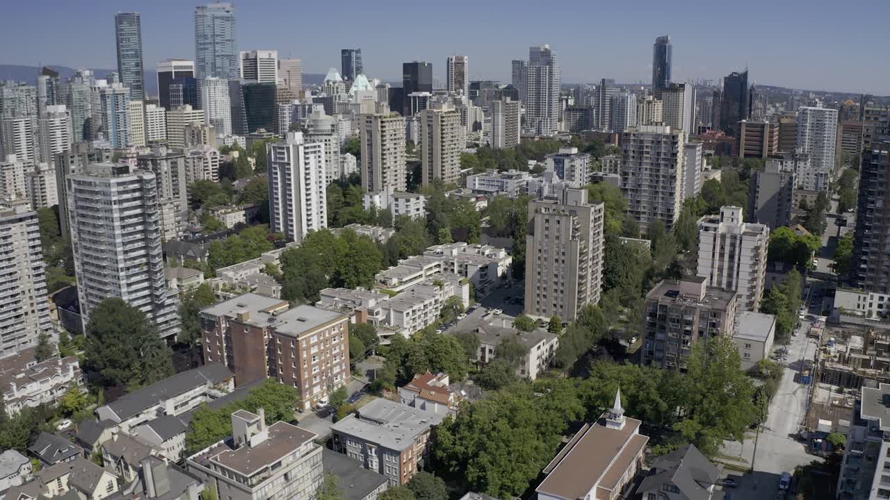 Downtown Vancouver Panaramic South Streets Buildings Parks