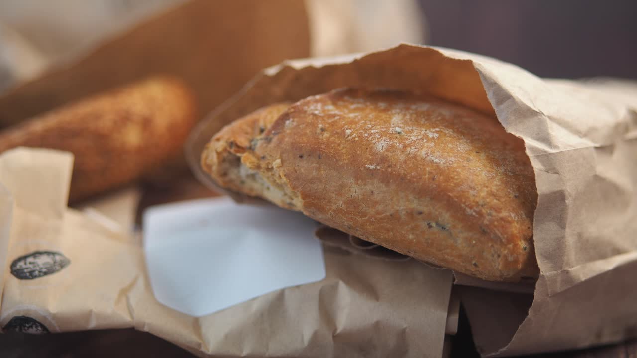 Fresh Bread in Paper Bag