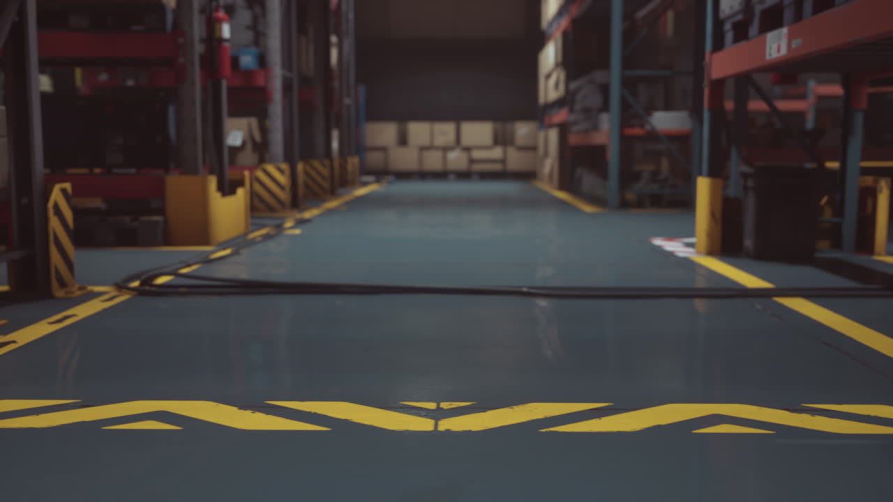 Interior of a warehouse storage of retail shop