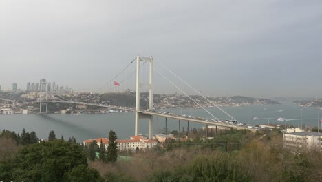 Aerial-view-of-istanbul-bosphorus-bridge