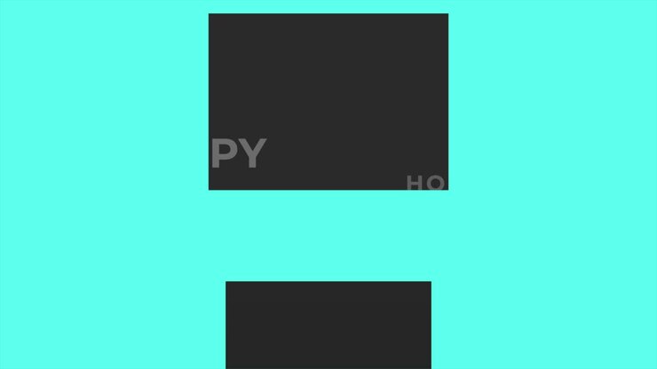 Festive greeting card blue background, white Happy Holidays text with rectangular shape