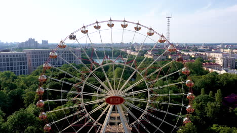 aerial view of ferris wheel