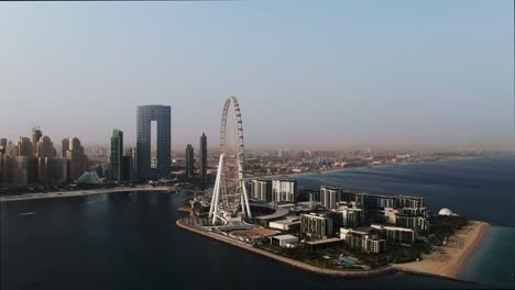 dubai skyline with ferris wheel