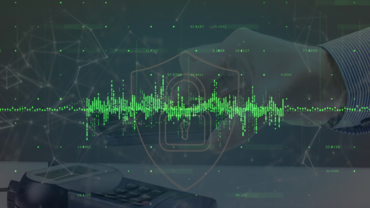 анимация обработки данных за счет ручной оплаты с помощью смартфона