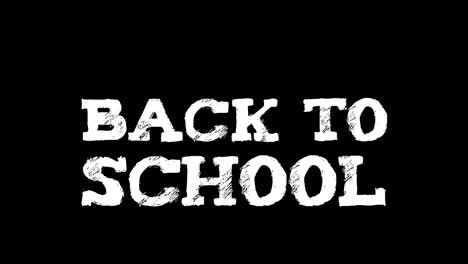 Animation-of-back-to-school-text-on-black-background