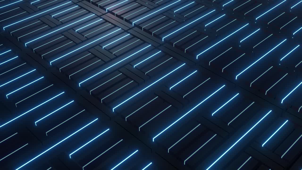 Abstract Futuristic Neon Grid Pattern