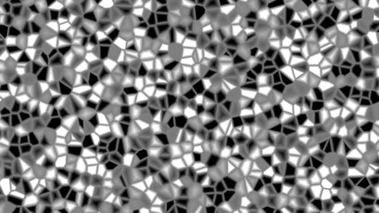 Black and white shiny pattern background. Loop animation backdrop. Geometric motion layout