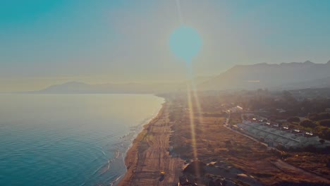 aerial static time lapse of costa del sol, marbella, spain