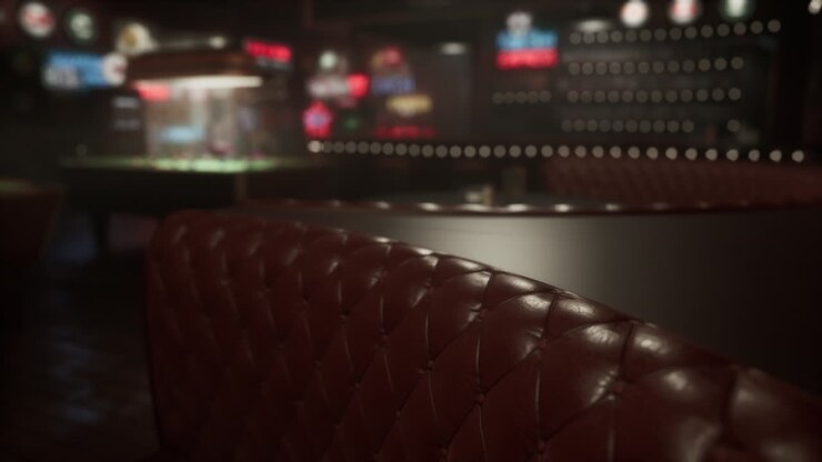 Interni di lusso vintage di un vecchio bar
