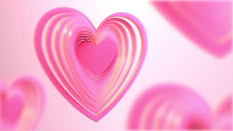 heart waves on a pink background.