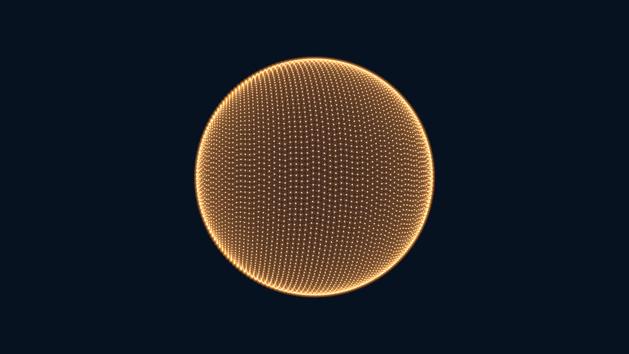 서로 연결된 선들은 파란 구에 복잡한 패턴을 만니다.