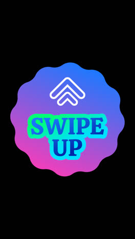 swipe up button design