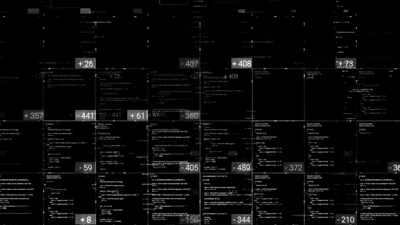 cuadrícula de código de computadora