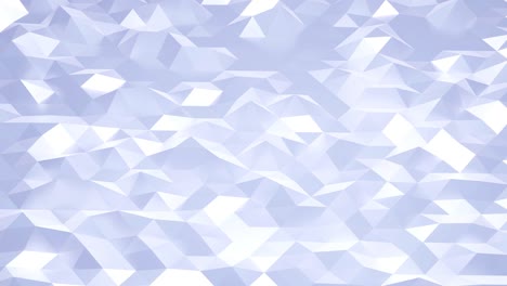 stylish white creative abstract low poly background in 4k. abstract waves move on glossy surface in loop. smooth soft seamless animation. simple minimalistic geometric bg.