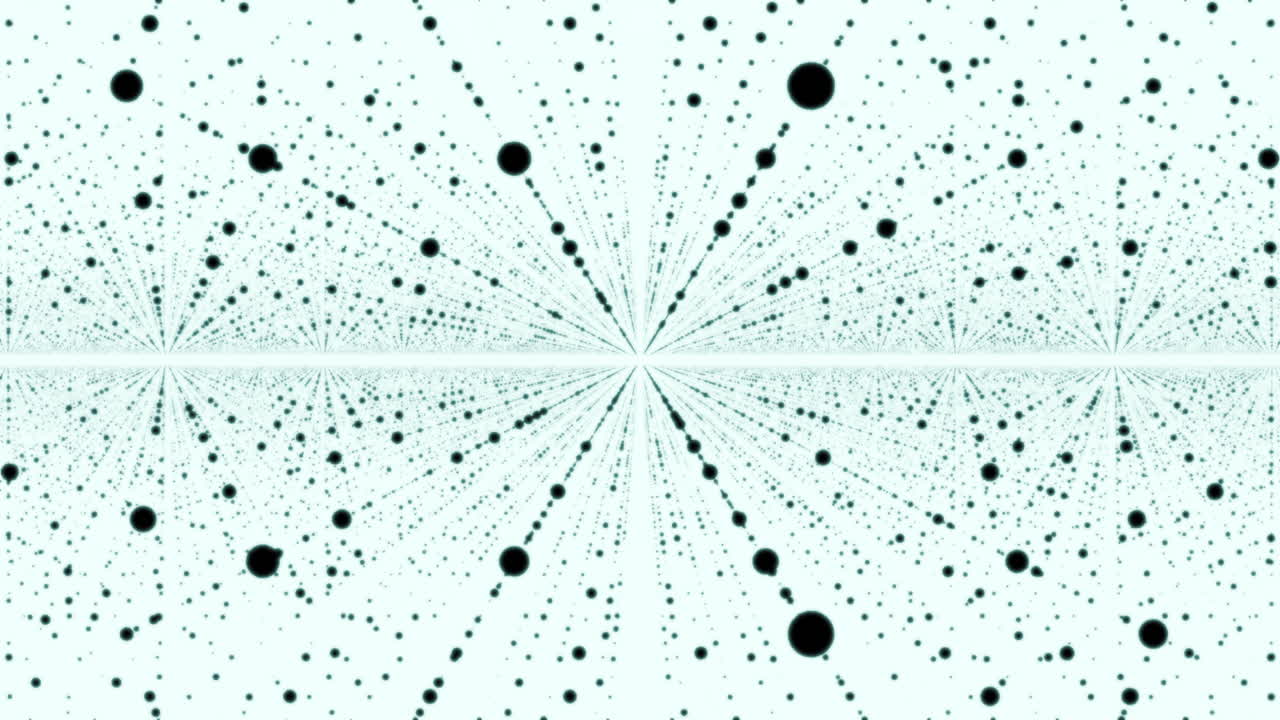 방사선 원과 점을 가진 추상적인 기하학적 패턴