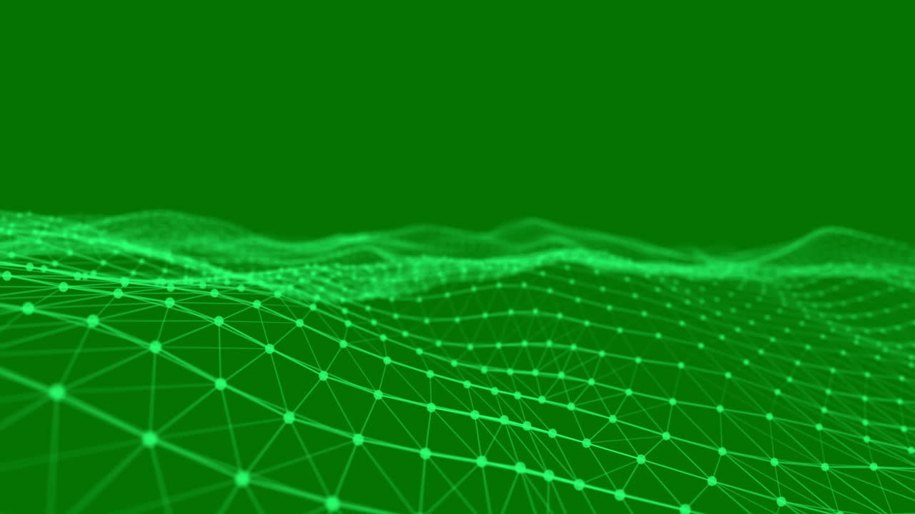 Digital waves against green background