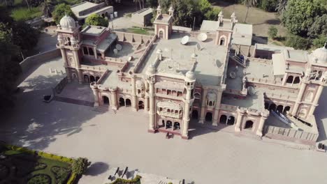 aerial view of a historic palace in pakistan