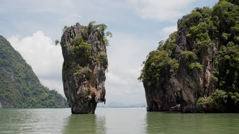 a large rock in the landscape