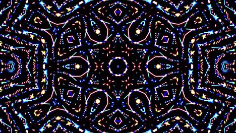 piękny abstrakcyjny kaleidoskop, który świeci, promieniejące światło, które reguluje subtelne ruchy