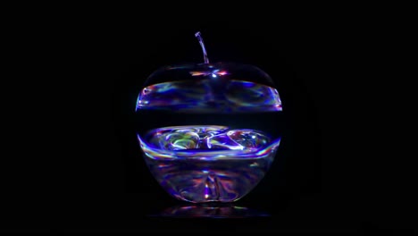 iridescent glass apple