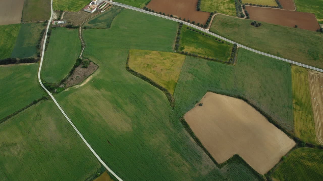 vista aérea de los campos agrícolas