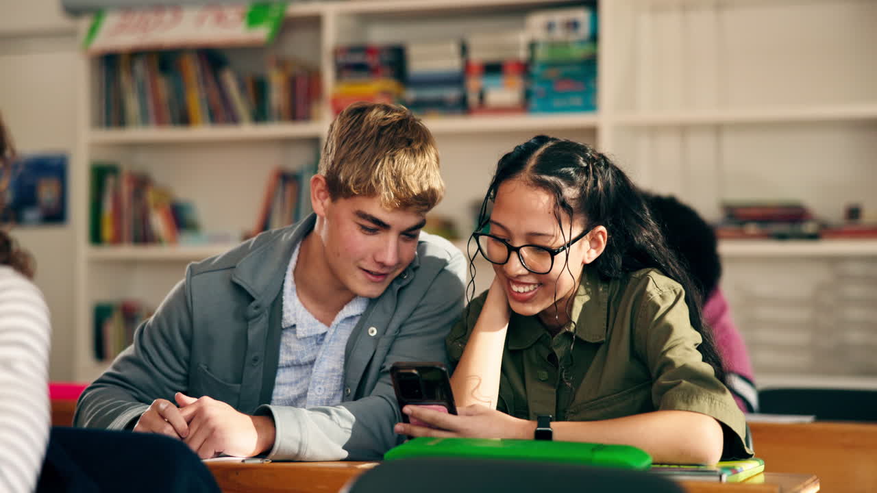 Students Using Cellphone in Classroom