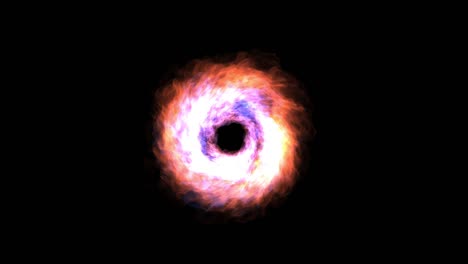 gráficos de movimiento de círculo de fuego con fondo nocturno
