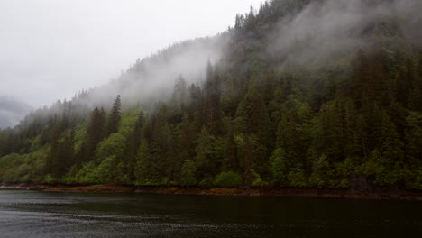 Fiordos-Brumosos-De-Alaska,-Bahía-Rudyerd