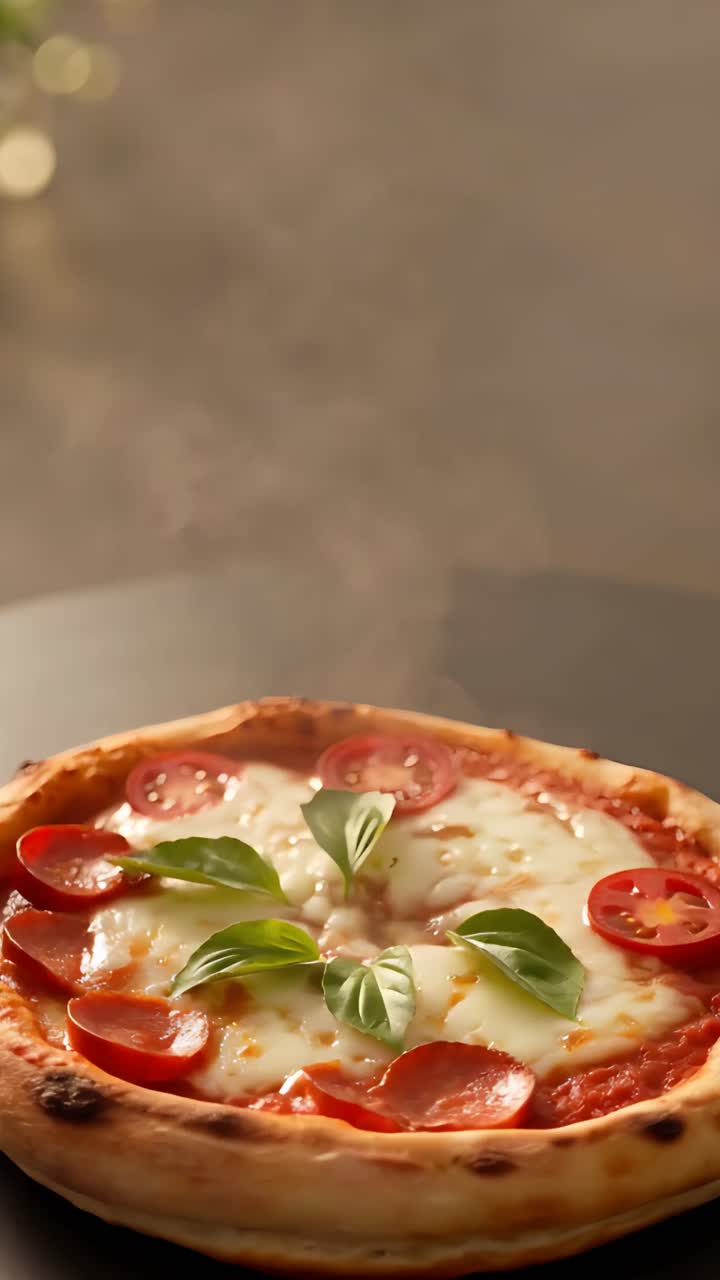 Pizza Deliciosa Fundo Bokeh 4K