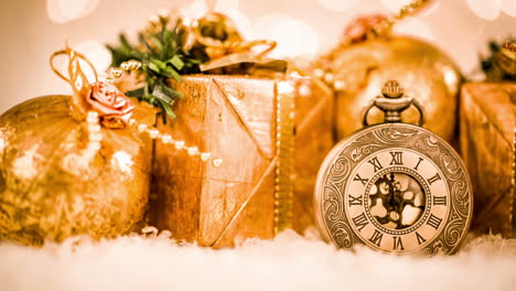 reloj de bolsillo navideño