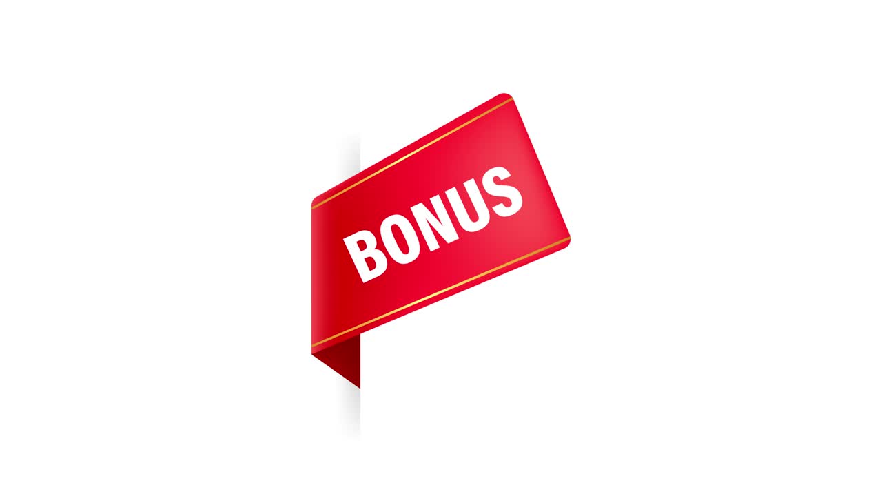 BONUS. Realistisches rotes Band. Produktwerbung. Webdesign. Motion Graphics.
