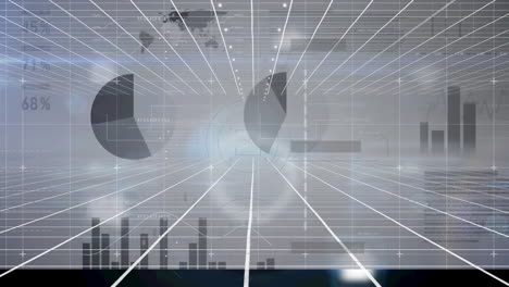 animación de las estadísticas y procesamiento de datos sobre la cuadrícula
