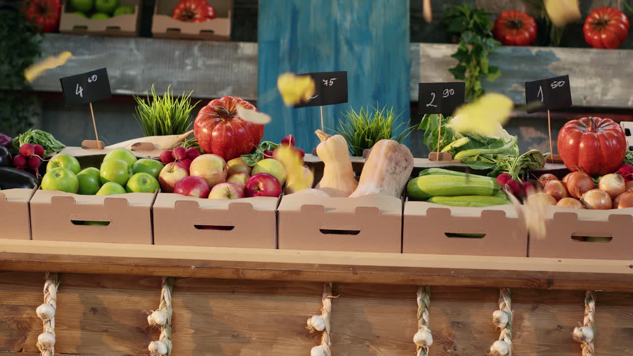 시장에서 신선한 제품