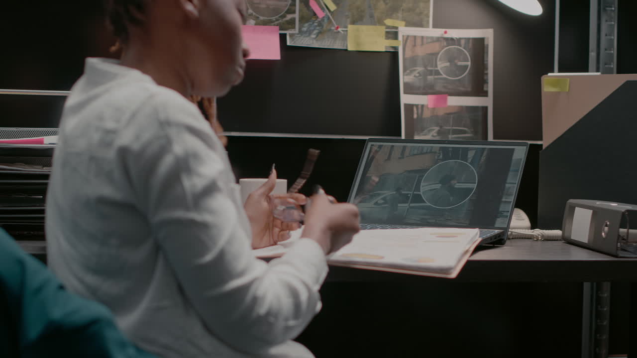 Detective Examining Crime Scene Evidence