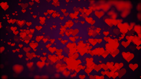 rood hart beweging vaag vliegende snelheid elementen lus animatie