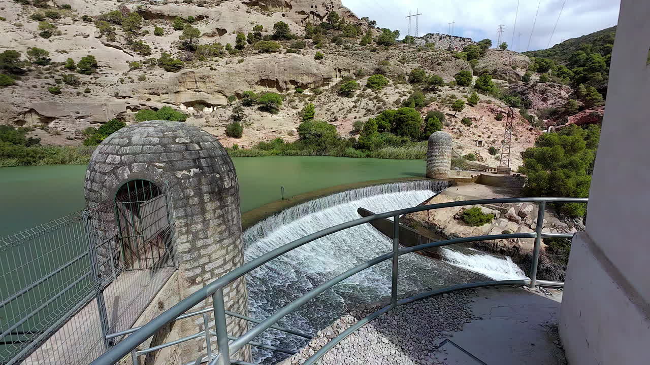 A View Of Gaitanejo Dam And Reservoir In Ardales, Malaga Province, Spain