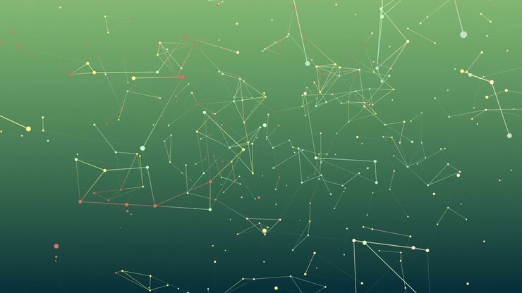 absract geometry background with lines and dots