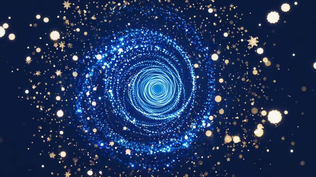 Abstract Tunnel of Lights and Sparkles