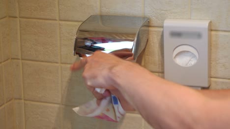using euro toilet paper in 4k slow motion 60fps