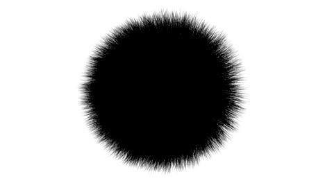 the turning fluffy ball. 4k resolution. looping. alpha channel.