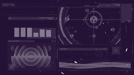 animation of digital interface over dark background