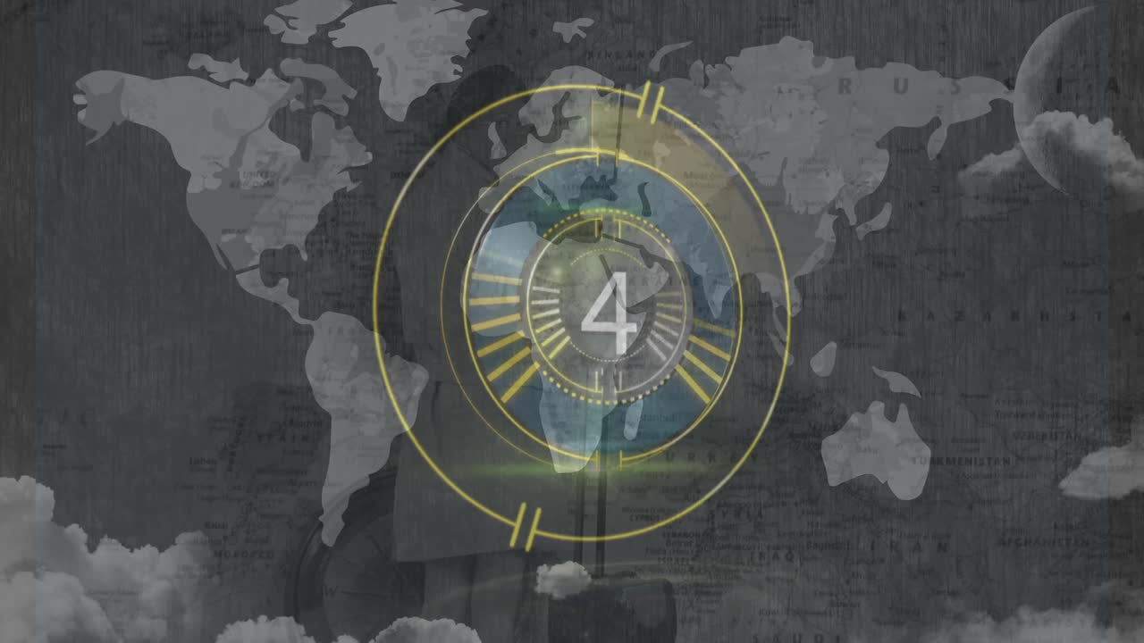 회색 배경에 대한 카운트다운 4k