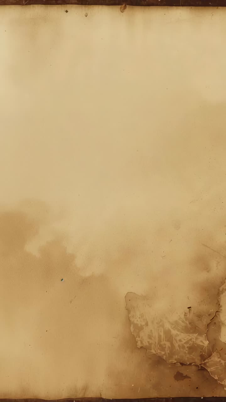 Vertical video: Sequence starting camera filming parchment close-up at studio, documenting stains