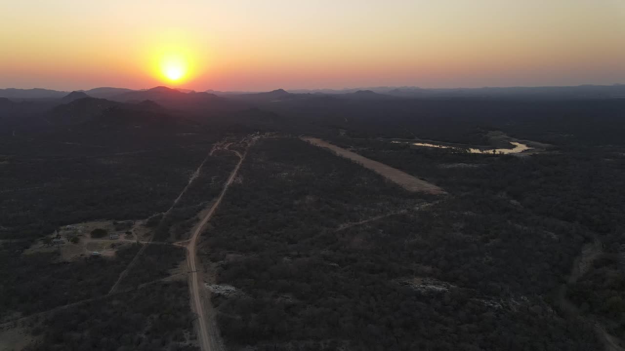 Farm sunset at the end of a busy day