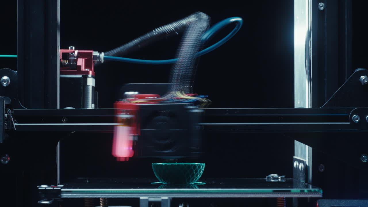 3D Printing Process: Turquoise Cup
