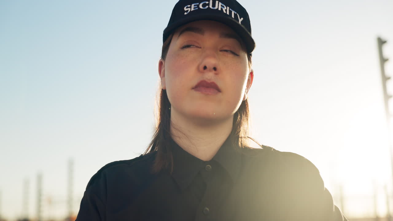 retrato del guardia de seguridad