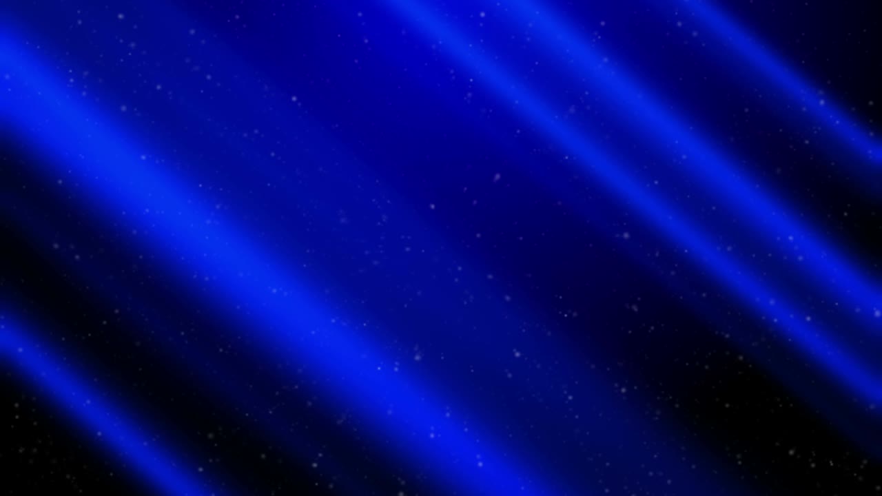 Light gradient diagonal stripes blue abstract motion blurred Christmas background with particles as starry sky 4K UHD seamless video loop