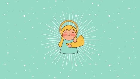 cute little angel manger character