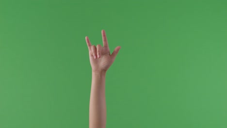 hand making a rock and roll gesture