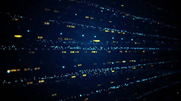 4K 3D Wall of lines structure geometric shapes and particles Loop Animation.